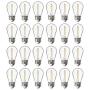 24 Pack LED S14 Replacement Light Bulbs, FLSNT Shatterproof Waterproof 1W Outdoor String Light Bulbs,E26 Regular Base,2200K Warm White,100LM,CRI80,Non-Dimmable