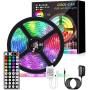 COOL·CAR Led Strip Lights 16.4ft, for Home, Kitchen, Bedroom, Dorm Room, Remote Control, RGB