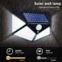 Solar Lights Outdoor, 100 LED/3 Working Mode, Solar Powered 270° Wide-Angle Motion Sensor Lights, IP65 Wireless Waterproof Outdoor Lights for Garden Patio Yard Deck Garage Fence Pool 2 Pack