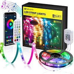 YUNLIGHTS Dreamcolor LED Strip Lights, 16.4ft RGBIC 5050 LED Color Changing Rainbow Tape Lights, Music Sync LED Lights with App Control for Bedroom, TV Backlight, Bar