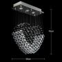 APBEAM Raindrop Crystal Romantic Chandelier, Heart Chandelier Flush Mount Crystal Light Fixture for Dining Room Living Room 20''W x 28''H