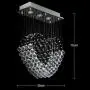 APBEAM Raindrop Crystal Romantic Chandelier, Heart Chandelier Flush Mount Crystal Light Fixture for Dining Room Living Room 20''W x 28''H