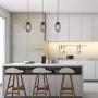 Pendant Light Fixture Industrial Hanging Lighting Fixture for Kitchen, Dining Room, Hallway, Adjustable Retro Hanging Ceiling Light Fixture Rustic Black Metal Oval Chandelier