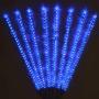 Blissun Falling Rain Lights, Meteor Shower Rain Drop Lights, 30cm 8 Tubes 288 LED Icicle Cascading Snow Falling Lights for Christmas Halloween Garden Trees Wedding Party Decorations (Blue)