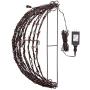 Elf Logic - 12'' Outdoor LED Light Ball - Hanging Tree Globe Light - Use as Outdoor Light Ball - Fold Flat Metal Ball Light Frame (Plug in with Timer, 12 Inch)
