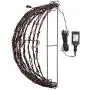 Elf Logic - 12'' Outdoor LED Light Ball - Hanging Tree Globe Light - Use as Outdoor Light Ball - Fold Flat Metal Ball Light Frame (Plug in with Timer, 12 Inch)