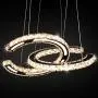 Modern Crystal Chandelier Light Fixtures 2 C Rings LED Pendant Lighting Adjustable Stainless Steel Ceiling Hanging Lamps for Living Room Bedroom Staircase (2C Warm White) Modern Crystal Chandelier Light Fixtures 2 C Rings LED Pendant Lighting Adjustable Stainless Steel Ceiling Hanging Lamps for Living Room Bedroom Staircase (2C Warm White)