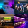 LUXJET 50ft Led Strip Lights Kit RGB 5050 Color Changing LED Strips with 44Key IR Remote and DC24V Adapter Tape Light for Bedroom Kitchen Bar TV Home