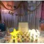 AUSAYE 3Pack LED Night Lights 3D Moon Cloud Star Sign Lamp Battery Operated Wall Decoration NightLight for Living Room,Bedroom,Home,Party,Christmas Kids Adult Gifts