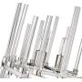 Modern Chandelier with Clear Glass Cylinde ，Island Lighting for Dining Room Living Room，Ceiling Light Fixture