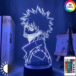 3D Lamp Anime,My Hero Academia Dabi Led Light for Bedroom Decor Cool Manga Gift for Him RGB Colorful Night Light Dabi