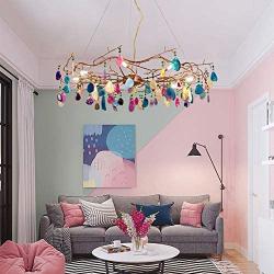 Creative Modern Firefly Chandelier,Color Agate Chandelier Nordic Modern Firefly Ceiling Light Sputnik Pendant Light Fixture For For Living Dining Room