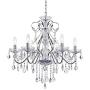 Saint Mossi Modern K9 Crystal Raindrop Chandelier Lighting Flush Mount LED Ceiling Light Fixture Pendant Chandelier for Livingroom 6 E12 Bulbs Required H 23 in x Diameter 24 in