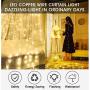 AMZMA PVC Wrapped Window Curtain String Light Warm White 300 LED for Bedroom Home Garden Patio Wedding Party Christmas Decor Outdoor Indoor Wall Backdrop Light with Timer USB Powered & Remote