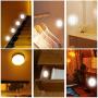 Motion Sensor Light, 6pcs Cordless Battery-Powered LED Night Light Wall-Mounted Wall Light, Used for Indoor/Outdoor, Staircase, Bedroom, Bathroom, Corridor, Cabinet Safety Light