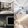 echosari 16.4ft 150Led Strip Lights Plug in with Remote, Timer, 8Modes, Dimmable, Self-Adhesive, Cuttable, Strip Lights White Waterproof