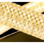 NOXARTE Modern Circular Chandelier Gold 2 Rings LED Pendant Light Acrylic Light Fixture for Dining Room Living Room Bedroom
