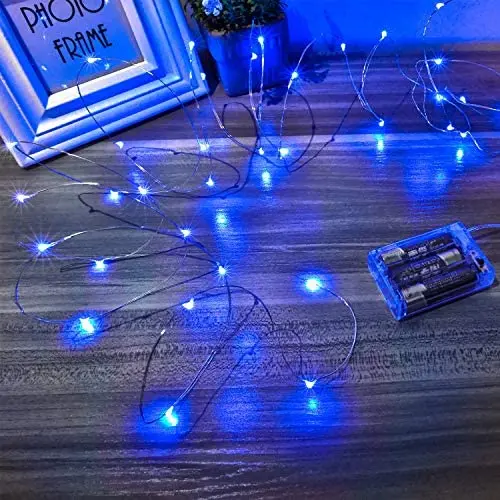 Ariceleo Led Fairy Lights Battery Operated, 1 Pack Mini Battery Powered Copper Wire Starry Fairy Lights for Bedroom, Christmas, Parties, Wedding, Centerpiece, Decoration (5m/16ft Blue) Ariceleo Led Fairy Lights Battery Operated, 1 Pack Mini Battery Powered Copper Wire Starry Fairy Lights for Bedroom, Christmas, Parties, Wedding, Centerpiece, Decoration (5m/16ft Blue)