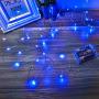 Ariceleo Led Fairy Lights Battery Operated, 1 Pack Mini Battery Powered Copper Wire Starry Fairy Lights for Bedroom, Christmas, Parties, Wedding, Centerpiece, Decoration (5m/16ft Blue)