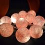 Gladworts Decorative String Lights for Bedroom Decor, Battery Operated Globe Hanging Light Pink Night Lights Indoor Kids, Childrens Canopy Lights, 10ft