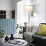 Miceshu Floor Lamps for Bedroom, 68'' Tall Modern Standing Adjustable Side Reading Lamp, LED Fabric Shade Industrial Lamps with 1.8m Cable for Living Room, Apartment, Office Standing Lamp