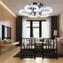 Flush Mount LED Ceiling Lights, Modern Acrylic Chandeliers, 5 Head Circle Ring Ceiling Light Lamp for Livingroom Bedroom Kitchen Room