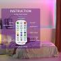 40 Feet Led Strip Lights, Color Changing Lights Strip Music Sync Bluetooth App Remote Control 5050 Led Lights with Built-in Mic Smart Led Lights for Bedroom Room TV Party DIY Decoration