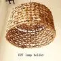 Geometric Rattan Chandelier Light, Retro Solid Wood Decorative Farmhouse Dining Room Light,Simple Modern Country Kitchen Living Room Bedroom Small Island Lights, Flush Mount Ceiling Light, with Wire