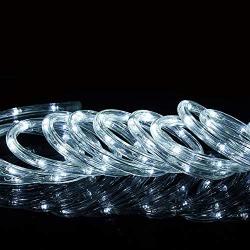 HuiZhen Indoor Outdoor Rope Lights,110v 100ft Connectable led Rope Lights Outdoor Waterproof Kit for Party,Wedding,Background,Trees,Pool,Eaves Decoration with UL Certified