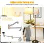 Tangkula LED Floor Lamp w/Swing Arm, Iron Pipe Electroplated Nickel & Hanging Lamp Shade for Reading, Classic Standing Lamp for Home Living Room Study Bedroom Office (Nickel) Tangkula LED Floor Lamp w/Swing Arm, Iron Pipe Electroplated Nickel & Hanging Lamp Shade for Reading, Classic Standing Lamp for Home Living Room Study Bedroom Office (Nickel)