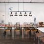mirrea Rustic Kitchen Island Lights 5 Lights Ceiling Light Fixture Black Painted