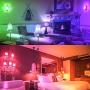 RGB LED Light Bulb, Color Changing Light Bulb, 40W Equivalent, 450LM, 2700K Warm White 5W E26 Screw Base RGBW, Flood Light Bulb- 12 Color Choices - Timing Infrared Remote Control (4 Pack)