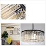 SUSUO Crystal Ceiling Light Modern Contemporary Raindrop Chandelier Lighting for Dining Room Bedroom Livingroom H7'' X D21.5''