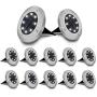 Solar Ground Lights with 8 LED Disk Lights Waterproof In-Ground Lights Outdoor Garden Landscape Lights for Lawn Pathway Yard Walkway Deck Patio (12 Pack)