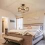 KSANA Semi Flush Mount Ceiling Light, Farmhouse Light Fixtures Ceiling with Faux Wood Finish for Kitchen, Dining Room, W12.5”x H12”