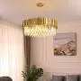 BAYCHEER Crystal Chandelier Round Hanging Lamps 8 Lights Pendant Light Fixture Elegant Ceiling Light Fixture for Dinner Room, Bathroom Bedroom 23.5inch in Brass BAYCHEER Crystal Chandelier Round Hanging Lamps 8 Lights Pendant Light Fixture Elegant Ceiling Light Fixture for Dinner Room, Bathroom Bedroom 23.5inch in Brass
