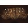 Contemporary Rectangle Crystal Raindrop Flush Ceiling Light Fixture/Chandelier for Dining Room/Lobby/Kitchen Island (21 Lights)