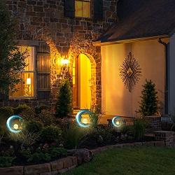 Solar Powered Garden Lights -  Outdoor Decorative Moon Light - Metal Waterproof Solar Garden Light for Pathway, Lawn, Patio, Yard