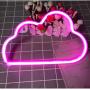 Neon Sign Cloud Decorative LED Night Light Art Wall Decor for Teens Room Birthday Party Decor Powered by Battery/USB (Pink)