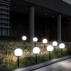 Solar Globe Lights Outdoor LED Solar Lights Outdoor Solar Landscape Path Lights Outdoor Waterproof Solar Garden Lights for Yard Patio Walkway Decoration (8 Pack)