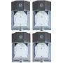 26W 3000LM LED Wall Pack Light, 120-277Vac 5000K Daylight, Photocell Dusk to Dawn Wall Pack, 150-250W MH/HPS Replacement, Outdoor Security Lighting Fixtures, Clear Lens (4 Pack)