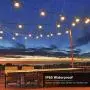LE Solar Outdoor String Lights LED Patio Lights, USB Rechargeable Portable Bistro Lights, 25ft 25 G40 Bulbs Edison Café String Lights for Porch, Pergola, Backyard, Deck, Garden, Pool, Party, Wedding
