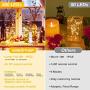 AMBOTHER Fairy Lights Battery Operated 2x19.69ft + 2x39.37ft 360 LEDs String Lights Waterproof 8 Modes Timer Flexible LED Fairy Lights with Remote Outdoor Indoor for Halloween Christmas Bedroom Party