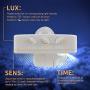 DLLT LED Motion Sensor Security Flood Light Outdoor-20W Pir Sensor Wall Lamp Fixture Waterproof Spot Lights for Garage Yard Garden Lighting Daylight with US Plug in, 2 Adjustable Heads, Super Bright
