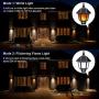 Solar Lights Outdoor, 2 in 1 Sconce Decorative Flickering Flame Wall Lights Dusk to Dawn, Wireless Waterproof Solar Lights Motion Sensor for Outdoor Party, Garden, Patio, Garage, Back/Front Door
