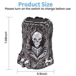 MAOKOT Solar Lights Outdoor, Stump On Fire Torch Lights, Dancing Flame Lantern Lights, Solar Powered Landscape Lights for Garden Patio Pathway Deck Yard Decor, 2 Pack