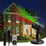 Christmas Laser Projector Lights, 8 Patterns Led Projection Lights with Remote, Landscape Projector Spotlights, Red and Green Star Show, Decoration for Outdoor and Indoor, Christmas, New Year, Holiday