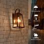 Outdoor Wall Light Exterior Wall Mount Lantern Modern Fixtures Wall Sconce Light Porch Light with E26 Base Socket Anti-Rust Waterproof Outside Lamp for Garden Garage(Bulb not Included)