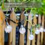 Solar String Lights Outdoor , 50LED Globe Fairy Waterproof Lights , 8 Mode 7M/24Ft Indoor/Outdoor Solar String Lights for Garden, Patio Yard, Home ,Christmas ,Parties ,Wedding (White)