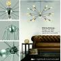 VINLUZ Sputnik Chandelier Brushed Nickel 18 Lights Industrial Pendant Lighting Mid Century Modern Flush Mount Ceiling Light Fixture for Dining Kitchen Room